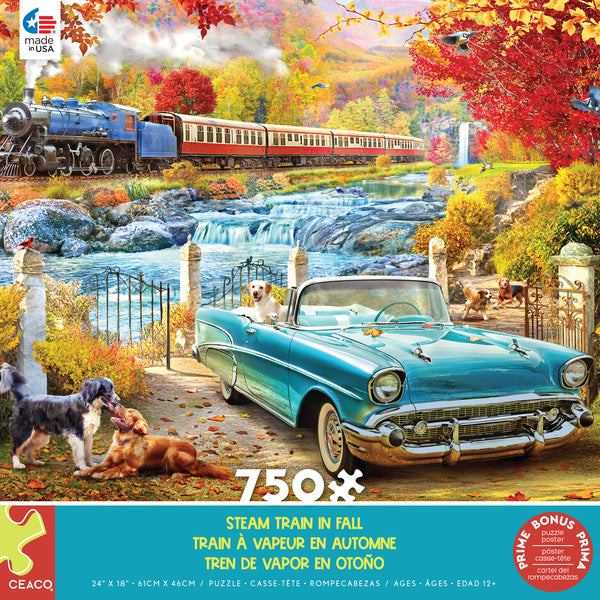 Steam Train in Fall - 750 Piece Puzzle