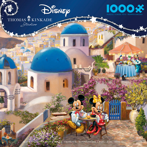 Thomas Kinkade Disney - Mickey and Minnie in Greece - 1000 Piece Puzzle