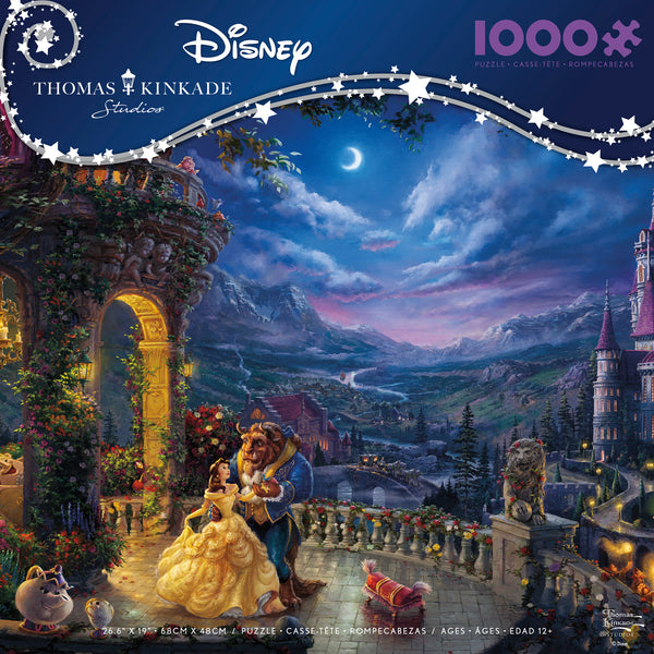 Thomas Kinkade Disney - Beauty & the Beast Dancing in the Moonlight - 1000 Piece Puzzle