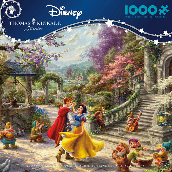 Thomas Kinkade Disney 4 in 1 Jigsaw Puzzle 500 piece Mickey Princess READ!  21081036689