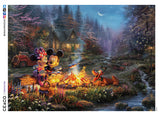 Thomas Kinkade Disney - Mickey and Minnie Sweetheart Campfire - 1000 Piece Puzzle