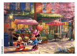 Thomas Kinkade Disney - Mickey and Minnie Sweetheart Cafe - 1000 Piece Puzzle