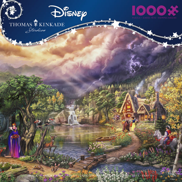 Ceaco 2000-Piece Thomas Kinkade Disney Mickey and Minnie Sweetheart Cove  Interlocking Jigsaw Puzzle