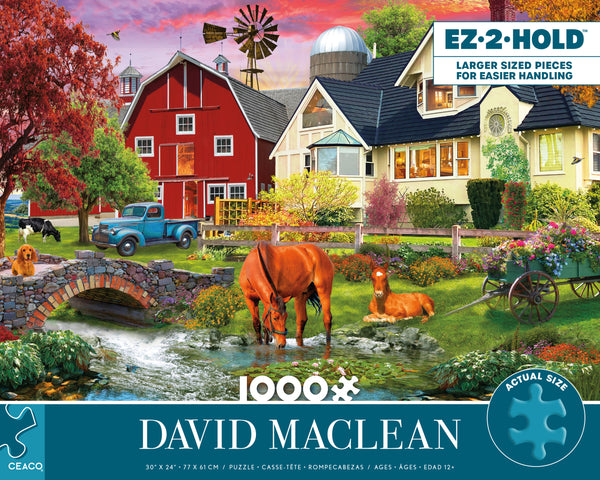 EZ 2 Hold - Memories on the Farm - 1000 Oversized Piece Puzzle