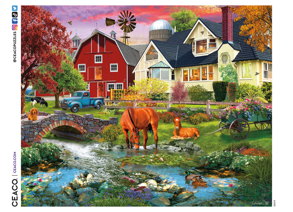 EZ 2 Hold - Memories on the Farm - 1000 Oversized Piece Puzzle – Ceaco.com