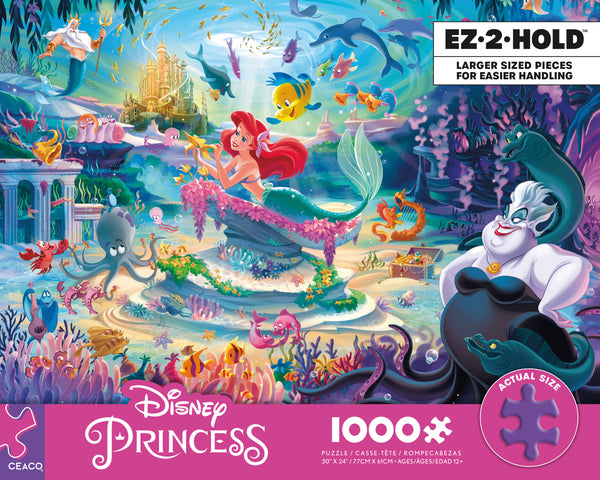 EZ 2 Hold- Disney Little Mermaid - 1000 Oversized Piece Puzzle