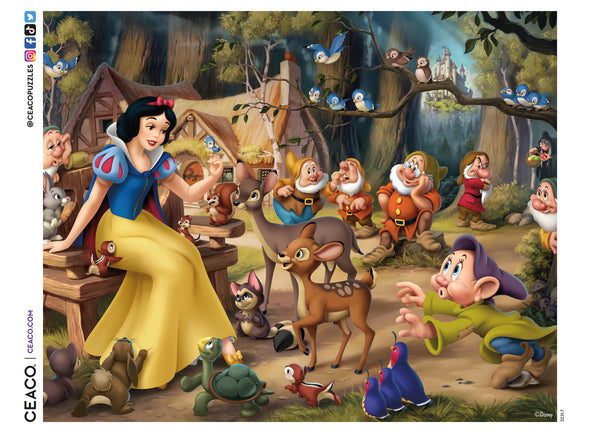 Disney Thomas Kinkade 4-pack Snow White and 7 Dwarfs Mickey