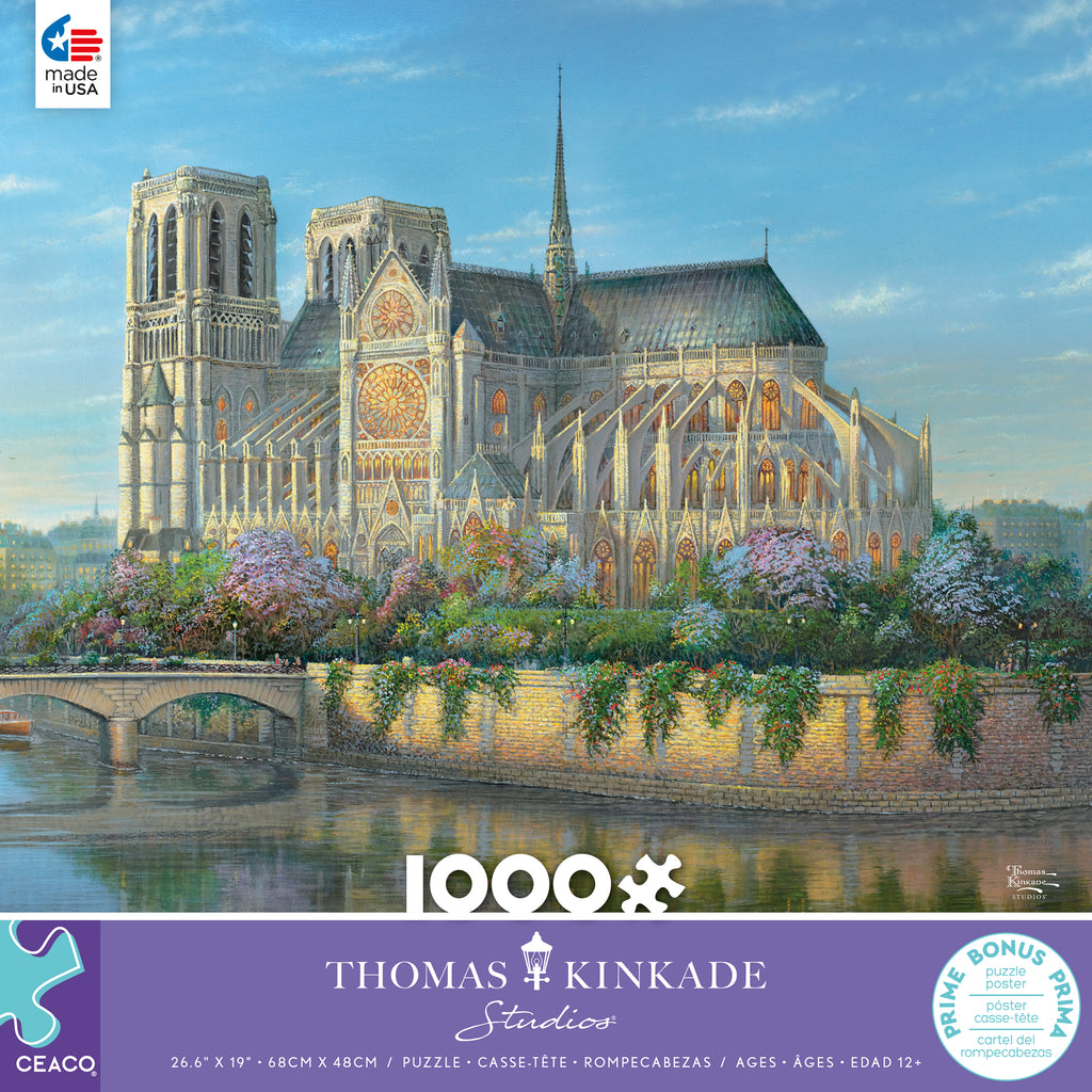 Thomas Kinkade Notre Dame 1000 Piece Puzzle Ceaco com Thomas Kinkade Notre Dame 1000 Piece Puzzle Ceaco com