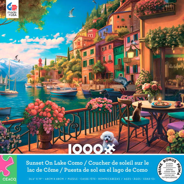 Sunset on Lake Como - 1000 Piece Puzzle
