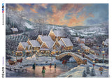 Thomas Kinkade Holiday - Christmas at Lamplight Village - 1000 Piece Puzzle