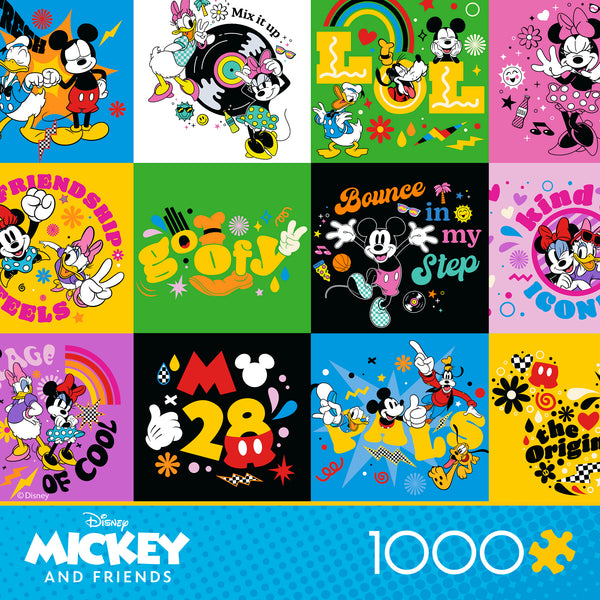 Disney Fine Art - Mickey's Positive Pop Collage- 1000 Piece Puzzle