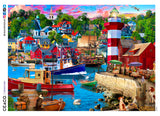 David Maclean - Lighthouse Harbor- 1000 Piece Puzzle