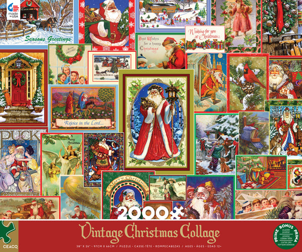 2000 Piece Holiday Puzzle - Vintage Christmas Collage