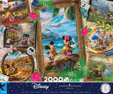 Thomas Kinkade Disney Dreams - Mickey & Minnie Travel Collage - 2000 Piece Puzzle