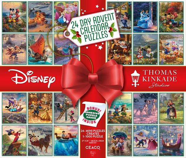 Thomas Kinkade Disney 24 Day Advent Calendar  - 24 puzzle set