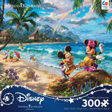 Thomas Kinkade Disney - Mickey and Minnie in Hawaii - 300 Oversized Piece Puzzle