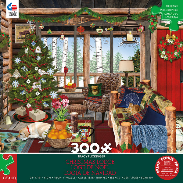 Tracy Flickinger - Christmas Lodge - 300 Piece Puzzle