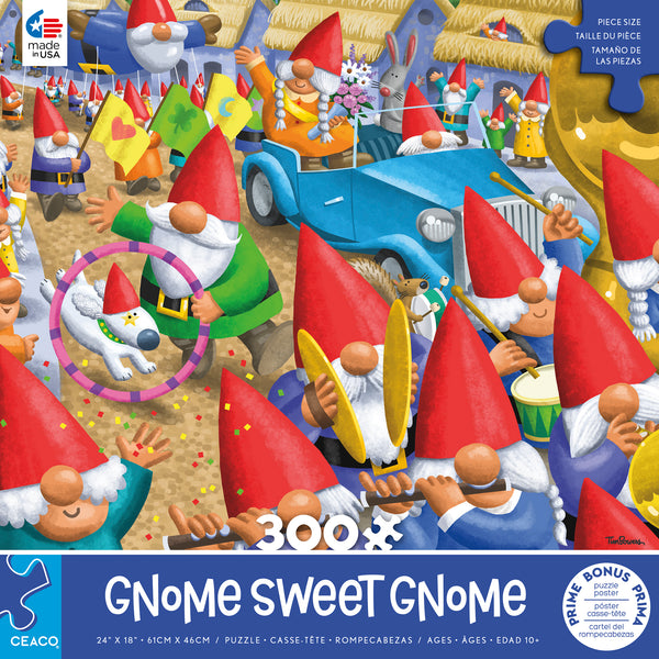 Gnome Sweet Gnome - Gnome Parade - 300 Piece Puzzle