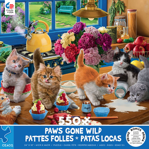 Paws Gone Wild - Kittens in the Kitchen - 550 Piece Puzzle