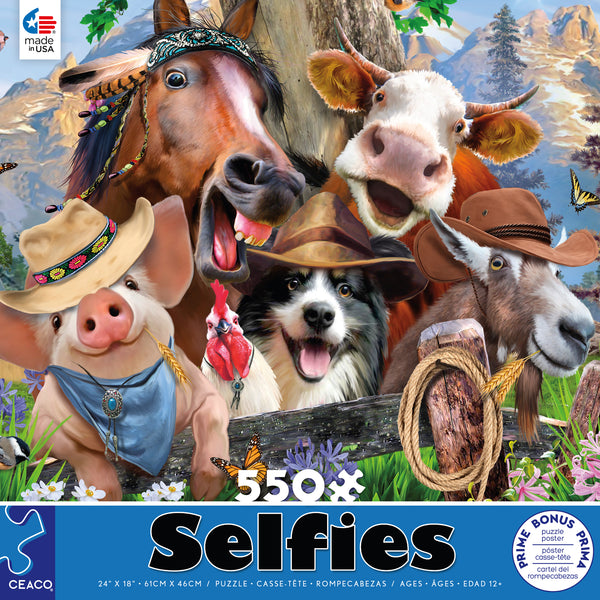 Selfies - Mountain Meadow - 550 Piece Puzzle