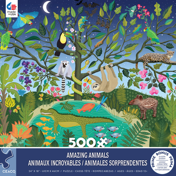 500 Piece Puzzle - Amazing Animals