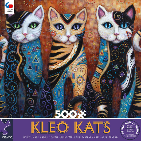 Kleo Kats- Kleo Trio - 500 Piece Puzzle