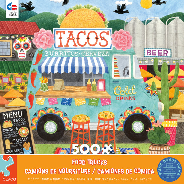 Food Trucks - Taco Truck 2- 500 Piece Puzzle