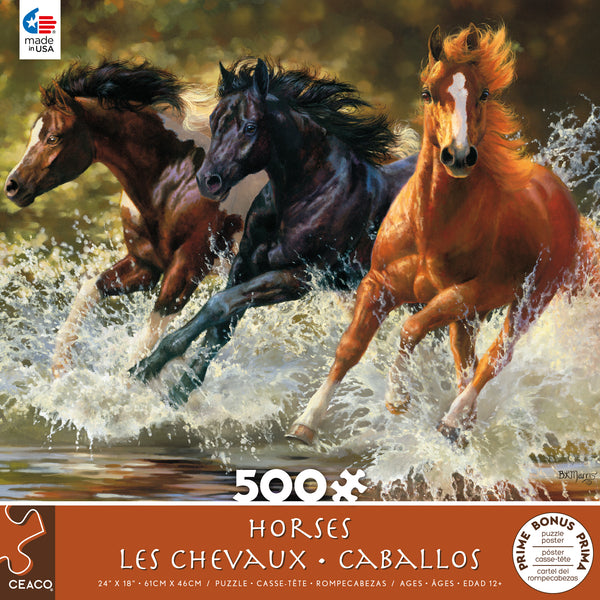 Horses - Splash - 500 Piece Puzzle