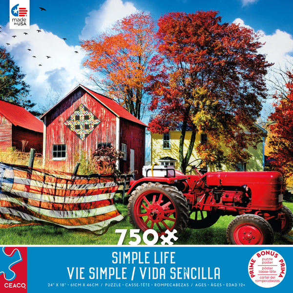 Simple Life - Autumn Red White and Blue - 750 Piece Puzzle