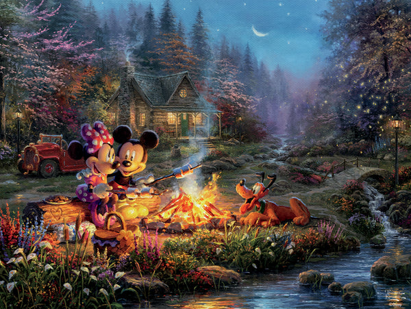 Cork coaster with Mickey & Minnie kissing –