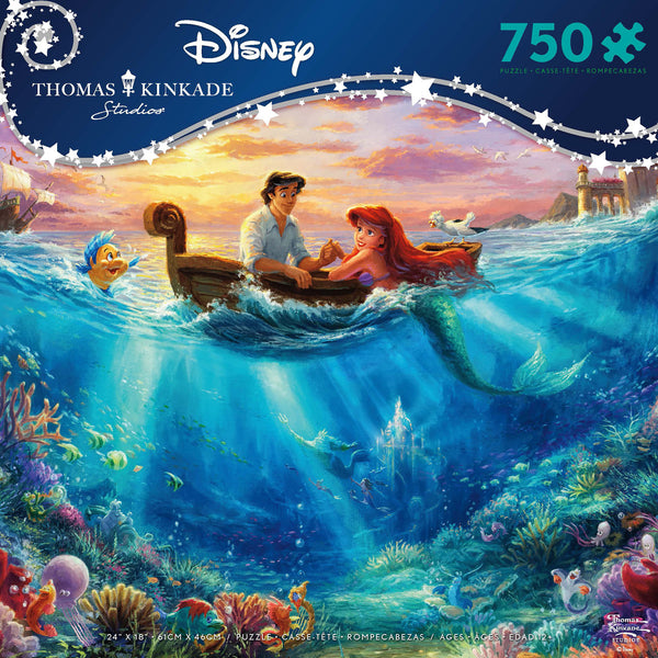 Thomas Kinkade Disney - The Little Mermaid Falling in Love - 750 Piece Puzzle