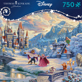 Thomas Kinkade Disney - Beauty and the Beast's Winter Enchantment - 750 Piece Puzzle