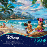 Thomas Kinkade Disney - Mickey and Minnie in Hawaii - 750 Piece Puzzle