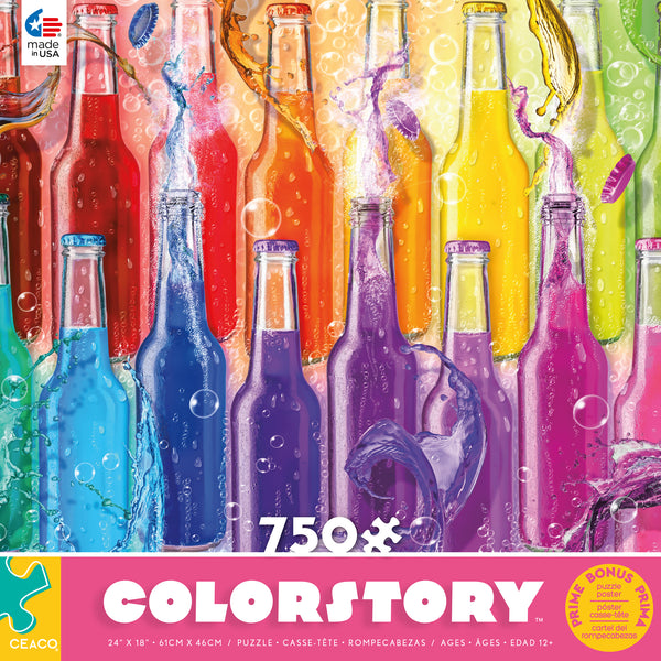 Colorstory 750 Piece Puzzle Rainbow Soda Pop