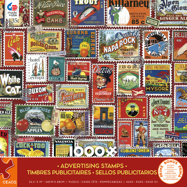 Stamps - Advertising Stamps - 1000 Piece Puzzle