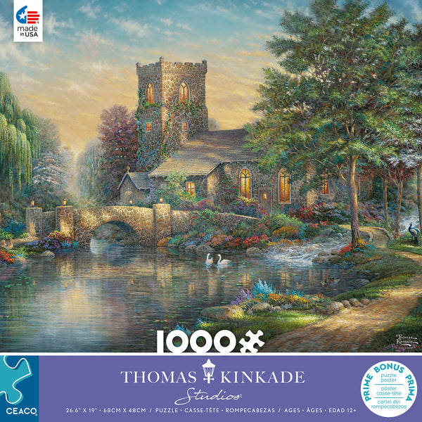Thomas Kinkade - Willow Wood Chapel - 1000 Piece Puzzle –
