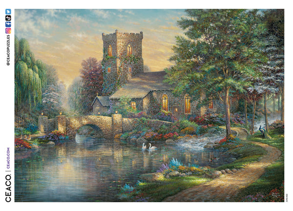 Puzzle Thomas Kinkade: Willow Wood Chapel, 1 000 pieces