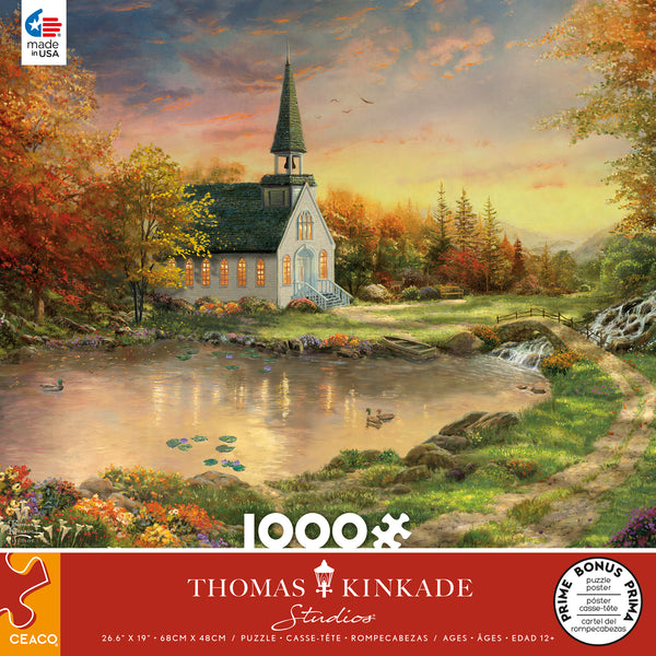 Thomas Kinkade - Chapel of Reflection - 1000 Piece Puzzle
