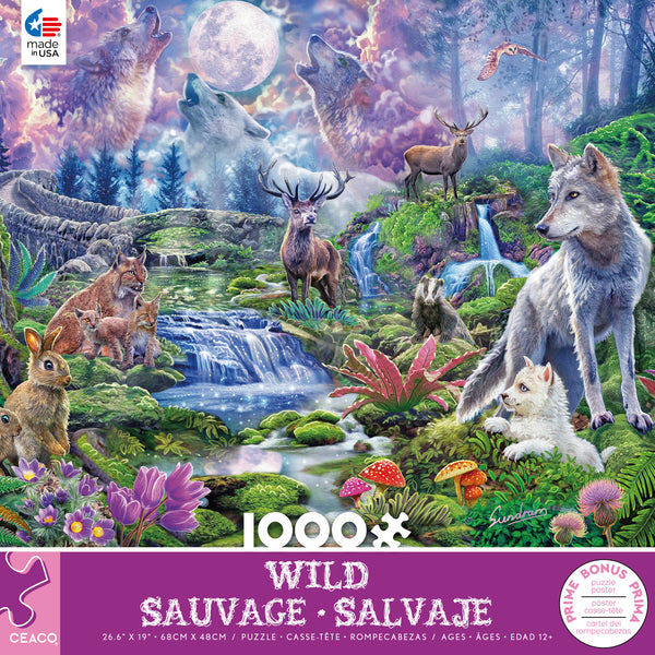 Wild - Moonlit Wolves - 1000 Piece Puzzle
