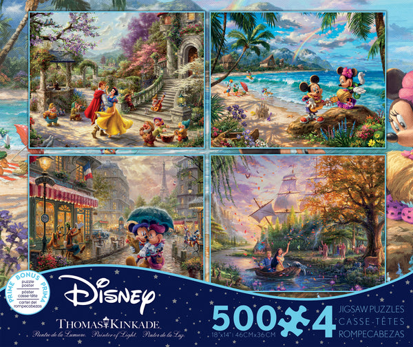 Thomas Kinkade Disney - Multipack - 4 in 1 Puzzles