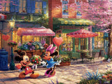 Thomas Kinkade Disney - Mickey and Minnie Sweetheart Cafe - 750 Piece Puzzle