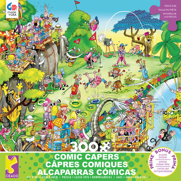 Comic Capers - Golf Safari - 300 Piece Puzzle
