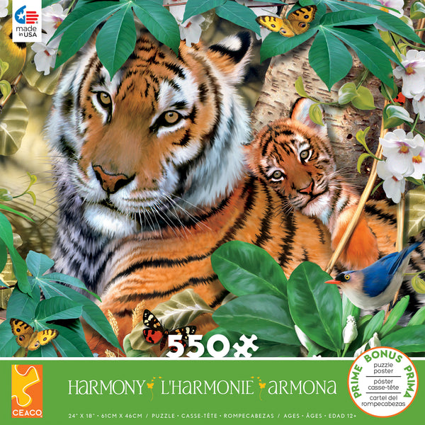 Harmony - Tigers - 550 Piece Puzzle