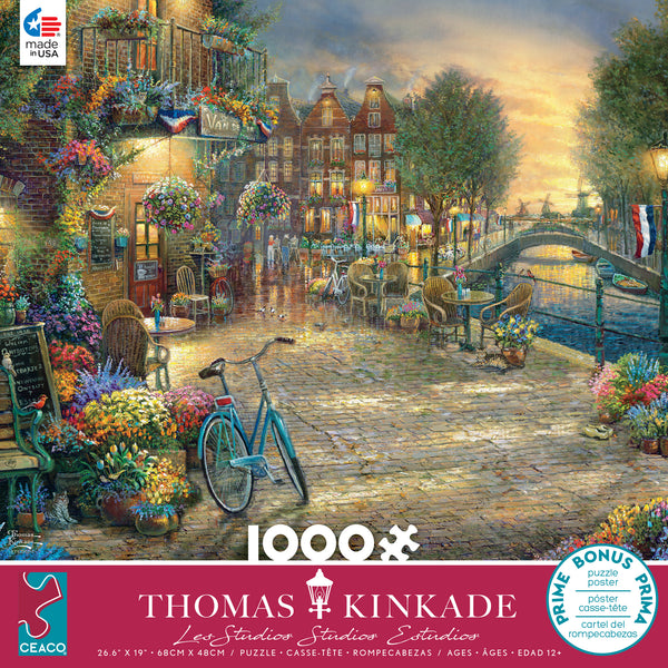 Cafe des Musees 1000 pc puzzle 24x16 Extra Large pcs Store Fronts