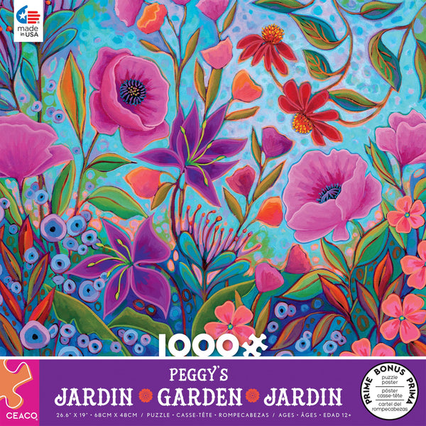 Peggy's Garden - Colorful Conversation - 1000 Piece Puzzle