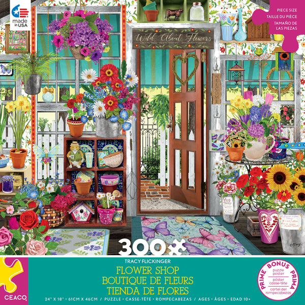 Tracy Flickinger - Flower Shop - 300 Piece Puzzle