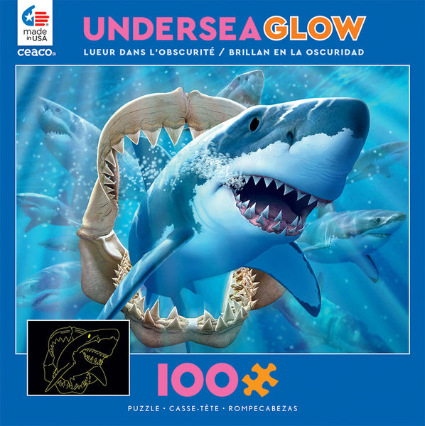 Undersea Glow - Great White Delight - 100 Piece Puzzle
